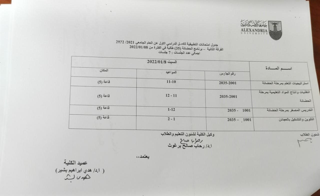 الثانية حضانه
